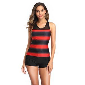 2 Piece Bathing Suits For Women, Trendy High Waisted Bikini Tankini Comfortable